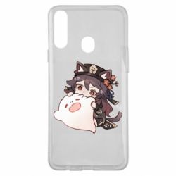 Чехол для Samsung A20s Hu Tao cat - PrintSalon