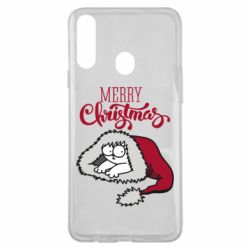 Чехол для Samsung A20s Кот саймона рождество - PrintSalon