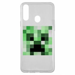 Чехол для Samsung A20s Minecraft minimalist Creeper - PrintSalon
