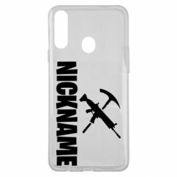 Чехол для Samsung A20s Nickname fortnite weapons - PrintSalon