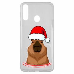 Чехол для Samsung A20s Новогодняя капибара - PrintSalon