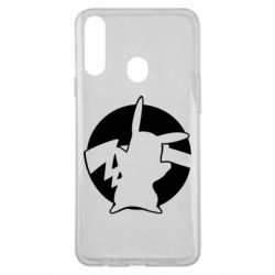 Чехол для Samsung A20s Pikachu silhouette - PrintSalon