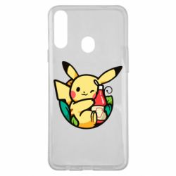 Чехол для Samsung A20s Pikachu with ketchup - PrintSalon
