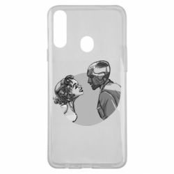 Чехол для Samsung A20s Retro Wanda and Vision - PrintSalon