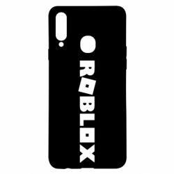 Чехол для Samsung A20s Roblox inscription - PrintSalon