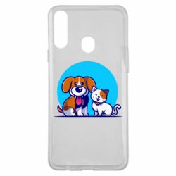 Чехол для Samsung A20s Собачка и котик - PrintSalon