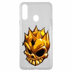 Чехол для Samsung A20s Standoff - Gold Skull - PrintSalon