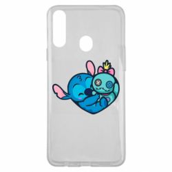 Чехол для Samsung A20s Стич с куклой - PrintSalon