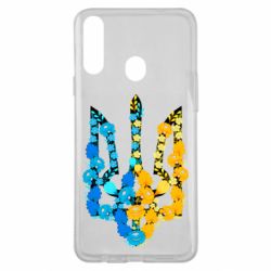 Чохол для Samsung A20s Тризуб квіти Україна - PrintSalon