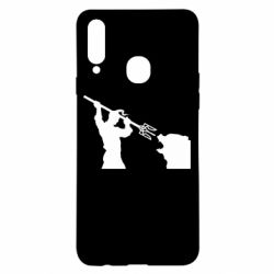 Чехол для Samsung A20s Тризубом по морде - PrintSalon