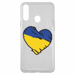 Чехол для Samsung A20s Украина сердце с царапинами - PrintSalon
