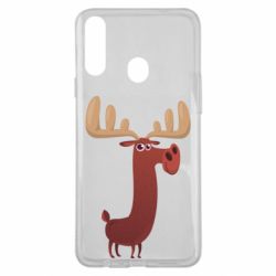 Чехол для Samsung A20s Забавный олень - PrintSalon