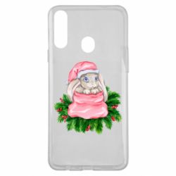 Чехол для Samsung A20s Заяц Новогодний - PrintSalon