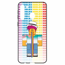 Чехол для Samsung A21 3D Roblox Rainbow - PrintSalon