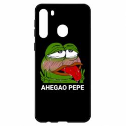 Чехол для Samsung A21 Аhegao PePe - PrintSalon