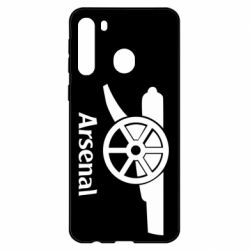 Чехол для Samsung A21 Arsenal simple logo