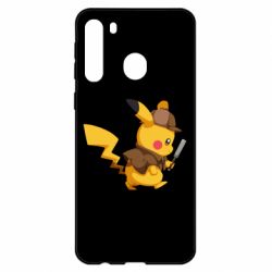 Чехол для Samsung A21 Cute Detective Pikachu - PrintSalon