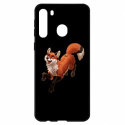 Чехол для Samsung A21 Fox in flight - PrintSalon