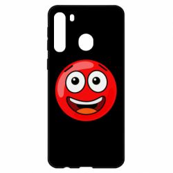 Чехол для Samsung A21 Funny Red Ball - PrintSalon