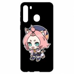 Чехол для Samsung A21 Genshin Impact chibi Diona - PrintSalon