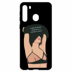 Чехол для Samsung A21 Gentleman Is Simply A Patient Wolf - PrintSalon