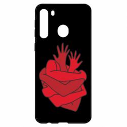 Чехол для Samsung A21 Heart out of hands - PrintSalon