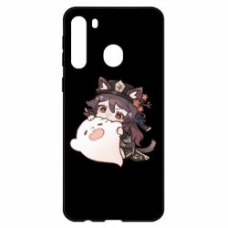 Чехол для Samsung A21 Hu Tao cat - PrintSalon