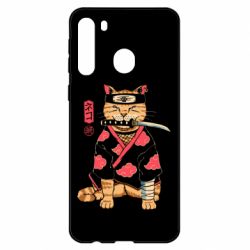 Чехол для Samsung A21 Japanese Akatsuki cat - PrintSalon