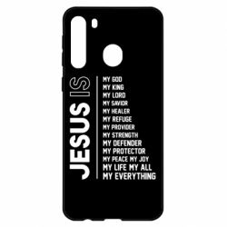 Чехол для Samsung A21 Jesus is - PrintSalon