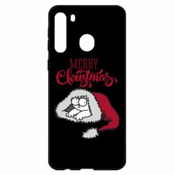 Чехол для Samsung A21 Кот саймона рождество - PrintSalon