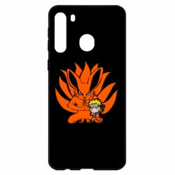 Чехол для Samsung A21 Kurama And Naruto - PrintSalon