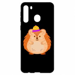 Чехол для Samsung A21 Little hedgehog in a hat - PrintSalon
