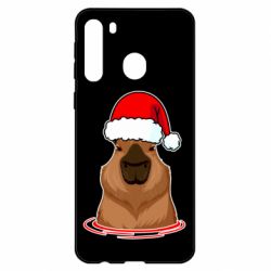 Чехол для Samsung A21 Новогодняя капибара - PrintSalon
