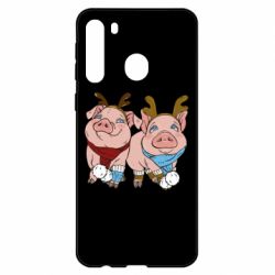 Чехол для Samsung A21 Pigs - PrintSalon