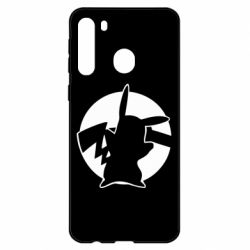 Чехол для Samsung A21 Pikachu silhouette - PrintSalon