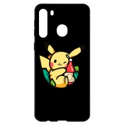 Чехол для Samsung A21 Pikachu with ketchup - PrintSalon