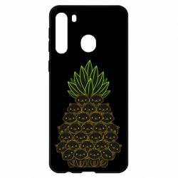 Чехол для Samsung A21 Pineapple cat - PrintSalon