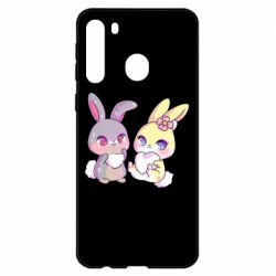 Чехол для Samsung A21 Rabbits In Love - PrintSalon