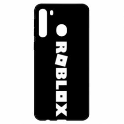 Чехол для Samsung A21 Roblox inscription - PrintSalon