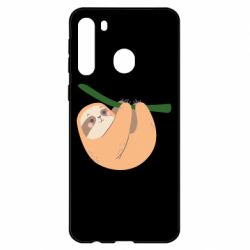 Чехол для Samsung A21 Sloth on a branch - PrintSalon