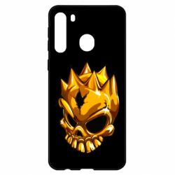 Чехол для Samsung A21 Standoff - Gold Skull - PrintSalon