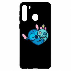 Чехол для Samsung A21 Стич с куклой