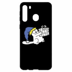 Чехол для Samsung A21 Украинский кот саймона с подарком - PrintSalon