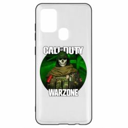 Чехол для Samsung A21s Call of duty Warzone ghost green background - PrintSalon