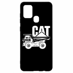 Чехол для Samsung A21s CAT logo and truck - PrintSalon