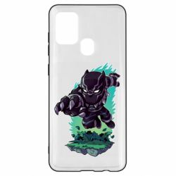 Чехол для Samsung A21s Cute Black panther - PrintSalon
