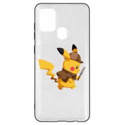 Чехол для Samsung A21s Cute Detective Pikachu - PrintSalon