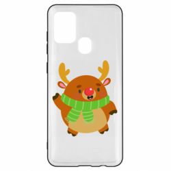 Чехол для Samsung A21s Deer in a scarf - PrintSalon
