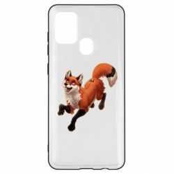 Чехол для Samsung A21s Fox in flight - PrintSalon