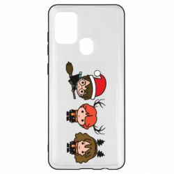 Чохол для Samsung A21s Гаррі Поттер та друзі новорічні - PrintSalon